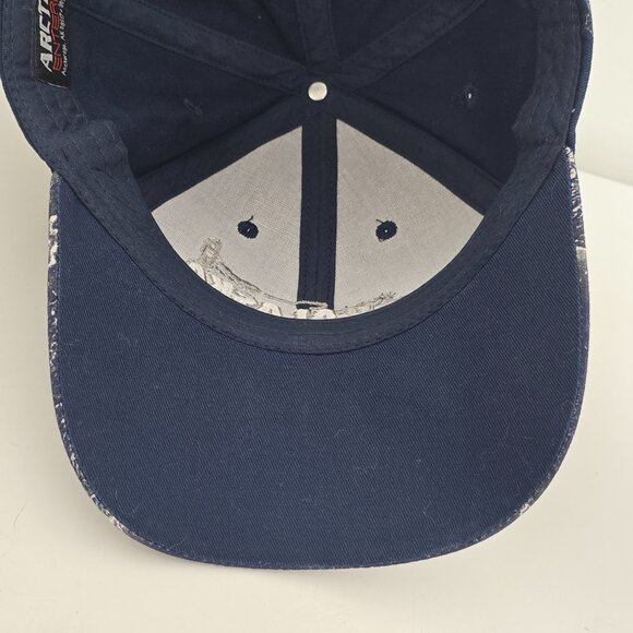 Alaska The Last Frontier Sled Dogs Graphic Blue Hat Cap Souvenir Arctic Circle - Picture 8 of 9